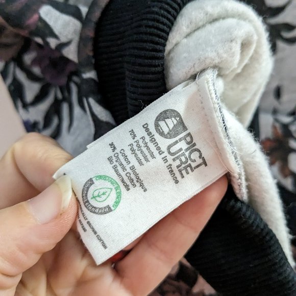 Picture Lukachukai Floral Sweatshirt Grey Black Pink Size Large - Picture 4 of 6